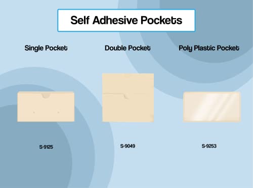 Self Adhesive Pockets, Doctor Stuff, 9" x 6", Single Pocket, Self Adhesive, 11 pt Manila Stock, Carton of 250