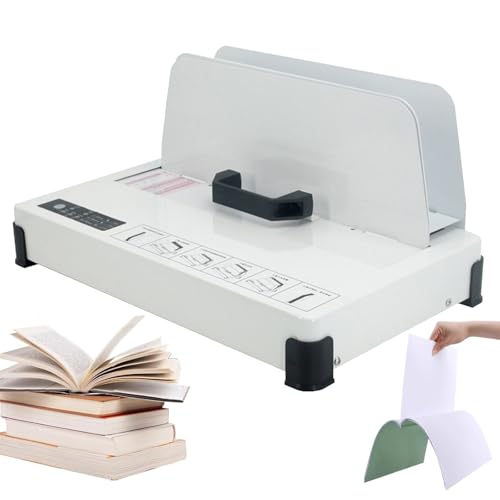 Naturalpowev Thermal Book Binding Machine, 500 Sheets Capacity, 3 Levels Time Setting, Electric Binding Machine for Business Document Office School Booklet Book Repairing