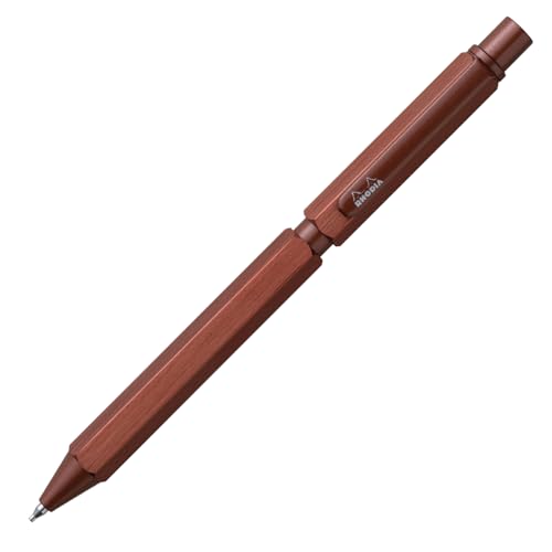 Rhodia "Script Multi-Pen Maroon Brown Ballpoint Pen Oil-based 0.5mm 2 colors (black and red) & Mechanical Pencil 0.5mm Aluminum Body Hairline Finish Rotary Type SCRIPT cf9348