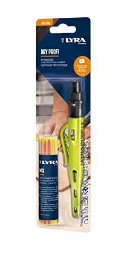 Lyra Professional Marker Pen with Dry Leads Refills (Colorful) Mechanical Pencil for All Surfaces with Sharpener - 4498102