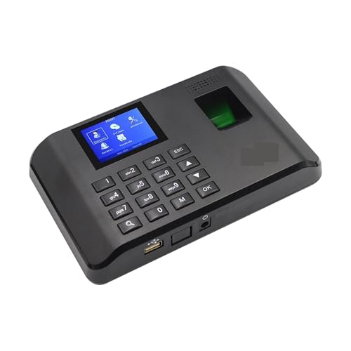 MHJKHG Clocking in Machine, Time Clock,Biometric Attendance System USB Fingerprint Exit Record Recorder Reader Time Clock in Employees Date Machine Electronic Device