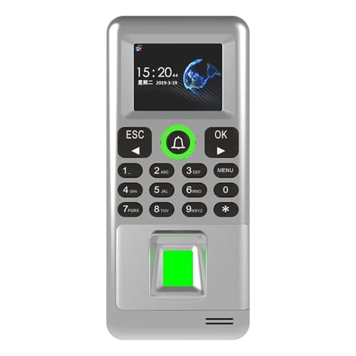 ELUKHT Time Clock, Time Clock,Metal Access Control Time Attendance Machine Waterproof Outdoor Fingerprint Door Standalone Biometric Controller