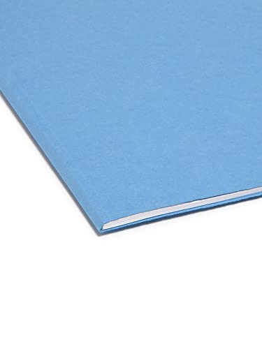 Smead Colored File Folder, 1/3-Cut Tab, Legal Size, Blue, 100 per Box (17043)