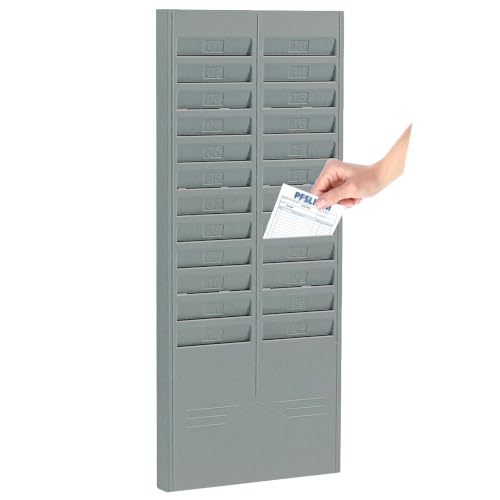 Attendance Card Rack/Time Card Holder-24/50 Slot Pocket Lightweight Plastic