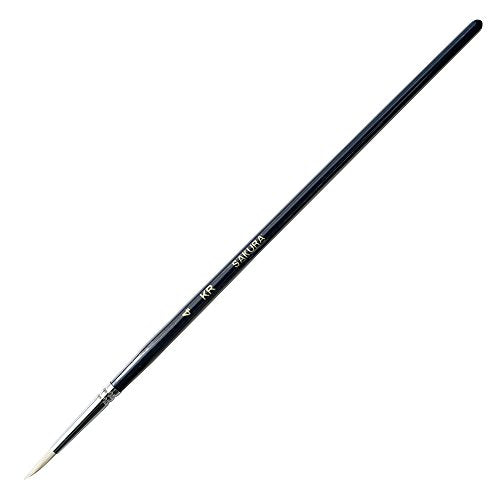 Sakura Craypas KR#4 (10) Paint Brush, Pig Hair, Round, No. 4, Wooden Shaft, 10 Pieces