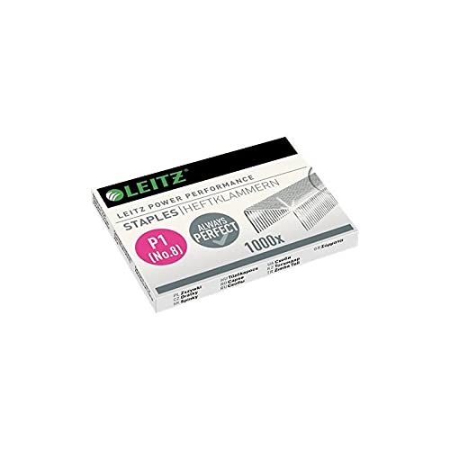 LEITZ Pack of 3 Boxes of 1000 Staples No. 8 (6/4-21/4 mm) Galvanised