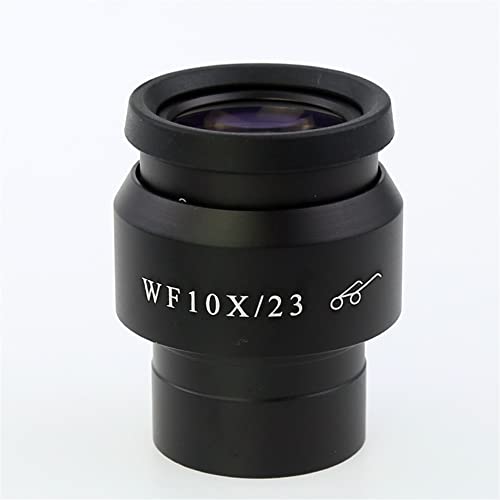 Microscope Accessories Kit WF10X Stereo Microscope Eyepiece 10X High Eye Point Eyepiece Large Field of View Adjustable Mounting Size 30MM Microscope Slides(WF10X-23mm)