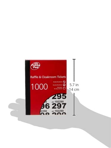Pukka Pad Value Cloakroom Raffle Ticket Number Pad (Pack of 6)
