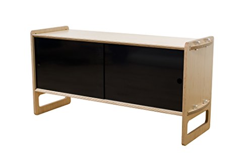 Housefish Key Modular Storage with Door, Medium, Maple and Black