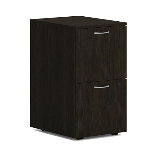 HON MOD Mobile File Cabinet, 2 Storage Drawers Filing Cabinet, Java Oak