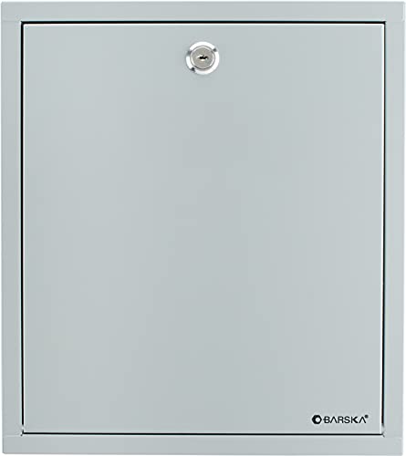 Barska Wall Mount Multi-Purpose Locking Mail Suggestion Drop Box with Key Lock for Home Office Classroom