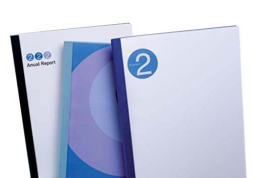 GBC LeatherGrain Thermal Binding Covers, 1.5 mm, 15 Sheet Capacity, A4, Royal Blue, Pack of 100, IB451003