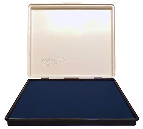 Infusion 7" x 8" Extra Large Industrial Stamp Ink Pad, Your Go to Large Stamp Ink Pad for Bright Color, Even Coverage and Durability, Navy Blue Stamp Pad
