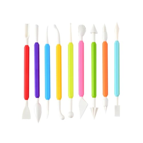 QVEZPRYX Clay Sculpting Tools 9-piece Fondant Carving DIY Pen Polymer