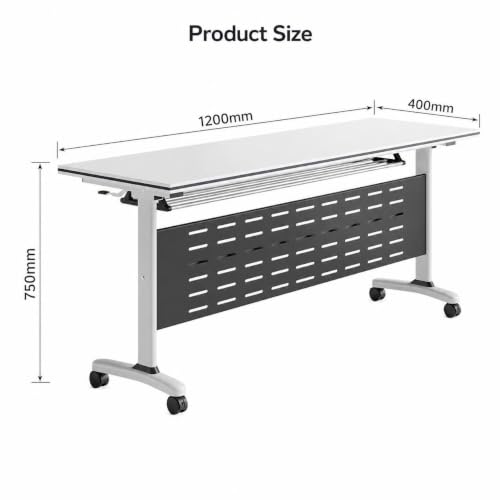 RIXNOMA Modern Modular Convertible Top Conference Table with Wheels, Joinable Folding Meeting Table for Office, Classroom, Seminar and Business Use
