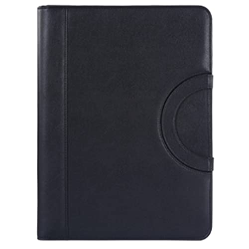 AFPSDLFJDLS Portable Business Portfolio Case Handle Pu Leather Portfolio Folder for School Office Conference Notepad