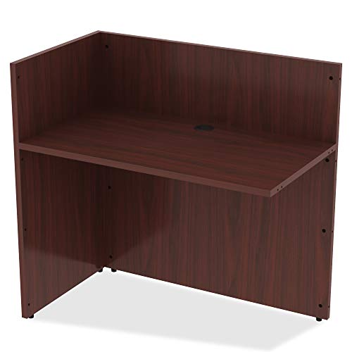 Lorell 59627 Essentials Reception Desk, Mahogany Laminate