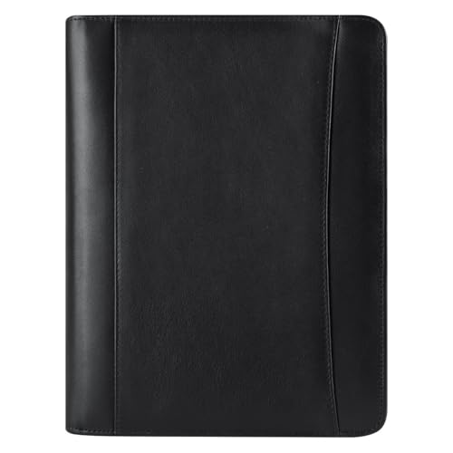 FranklinCovey - FC Signature Ring-Bound Binder for FranklinCovey Planners | Nappa Leather - Zipper Binder (Classic, Black)
