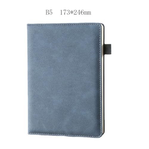WERFOGH B5 Notebook Extra Thick Business Leather Book Diary Thickened(Blue)