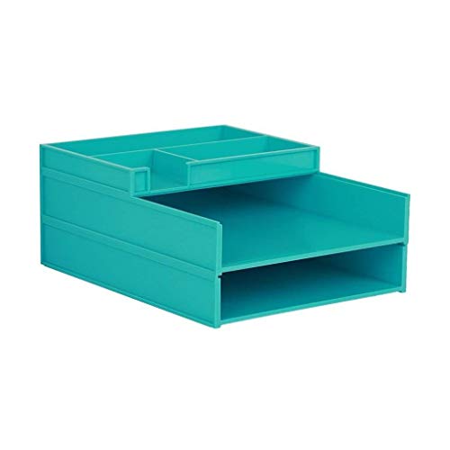 GVRMLDF Desk Organizers and Accessories，Mail Organizer, Office Supplies,Magazine File Holder(Blue)
