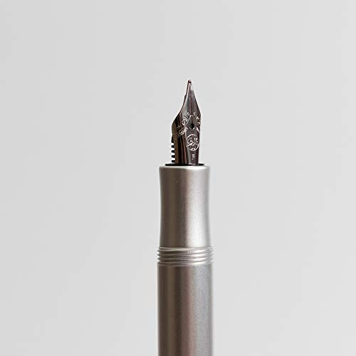 Kaweco AL Sport Fountain Pen Silver, Fine Nib Sport Octagonal Clip Chrome