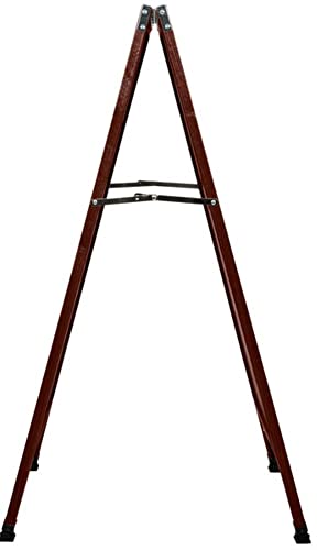 Aarco A-Frame Black Acrylic Board in Solid Red Oak Frame with Cherry Stain - 42"Hx18"W