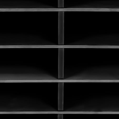 MhdunueSK Mail Sorter Desktop, Black Mailbox for Classroom, 12 Compartments Literature Organizer, Desktop File Sorter, Paper Organizer for Home School Office (12 Slots Black)
