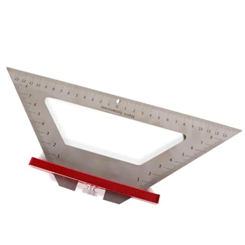 A-type 140MM stainless steel woodworking triangle ruler - angle measuring tool with line drawing and turning functions-A