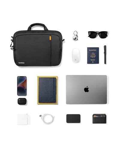 tomtoc 360 Protective Laptop Carry Case for 2026 14-Inch MacBook Pro M5/M4/M3/M2/M1 A3426 A3427 A3434 A3112 A3401 A3185, Water-Resistant Laptop Shoulder Bag for 13-Inch MacBook Air/Neo
