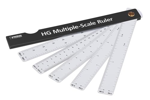 Wave Hobby Tool Series HG Multi-Scale Ruler Plastic Model Tool HT-074