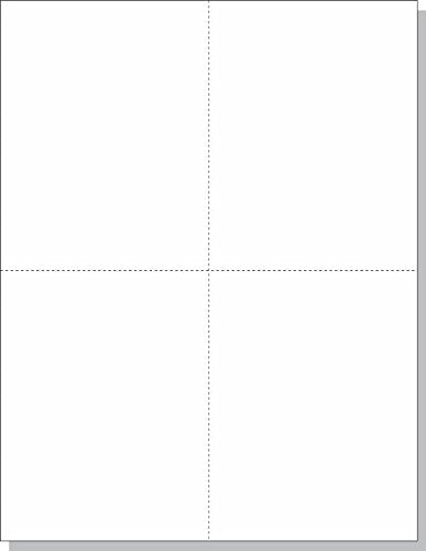 NextDayLabels Laser and Inkjet Printer Postcards, 8.5 x 11, 4 up Per Page