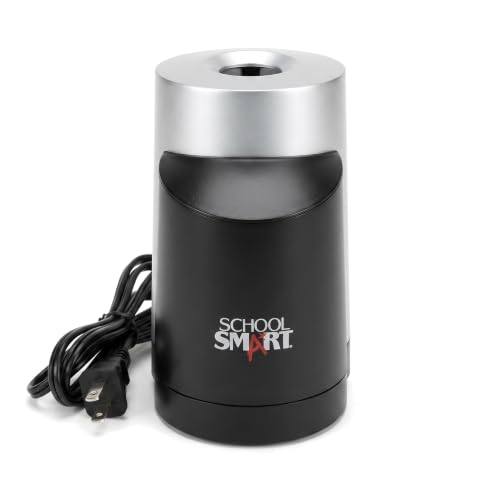 Casafoyer Electric Pencil Sharpener for Classroom, Heavy Duty, Auto Stop, Vertical Design, Black and Gray, 6 x 4 Inches, 2 Units