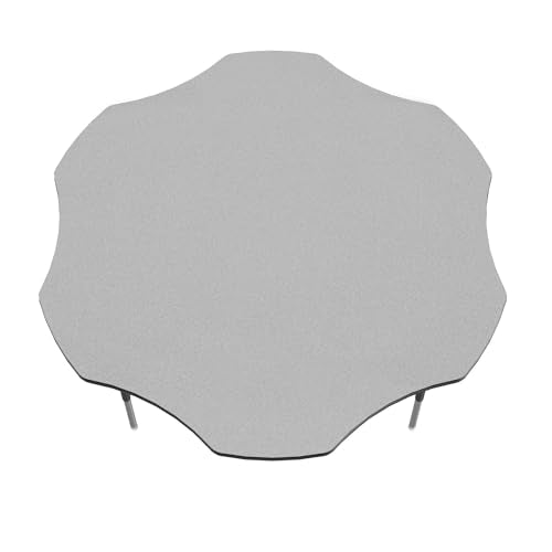 Correll 60" Flower Melamine Classroom Activity Table, Gray Granite/Black