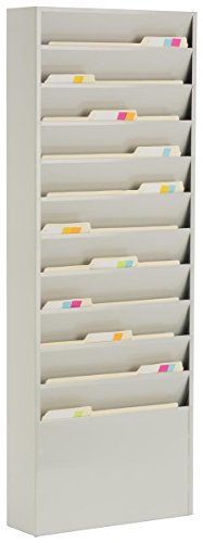 Displays2go Office File Folder Wall Rack, 11 Tiered Pockets