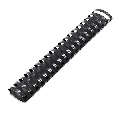 Binditek Plastic Binding Comb Spines, 2 Inch, 19 Ring, Black, 50 Packrs