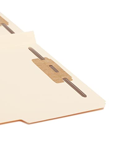 Smead Fastener File Folder, 2 Fasteners, Reinforced 1/3-Cut Tab, 1-1/2" Expansion, Letter Size, Manila, 50 per Box (14595)