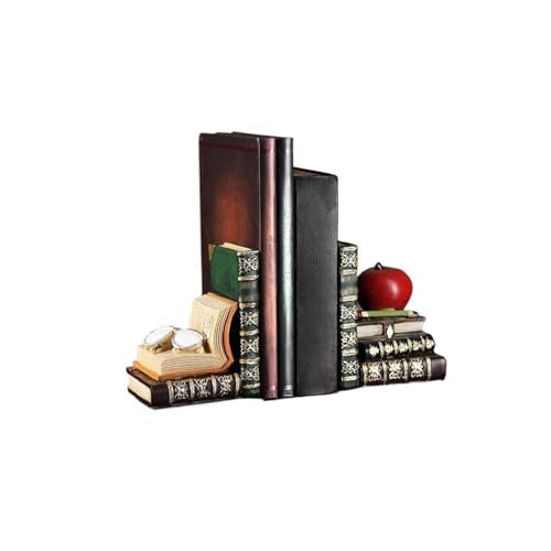 Book Organizer Bookends Office Book Ends for Shelves Stopper Vintage Collection Heavy Duty