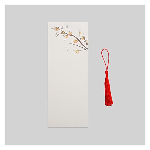 Bookmark 10Pcs Color Thickened Bookmarks with Tassels Water-Grained Paper Can be Handwritten 8 Styles Metal Bookmark (Color : 4) (7)