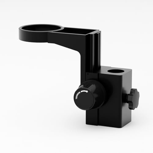 Microscope Accessories Kit White/Black 76MM Diameter Adjustable Microscope Stand Holder Focusing Bracket Stereo Zoom Trinocular Binocular Articulating Arm Gear Parts Microscope Slides(White)