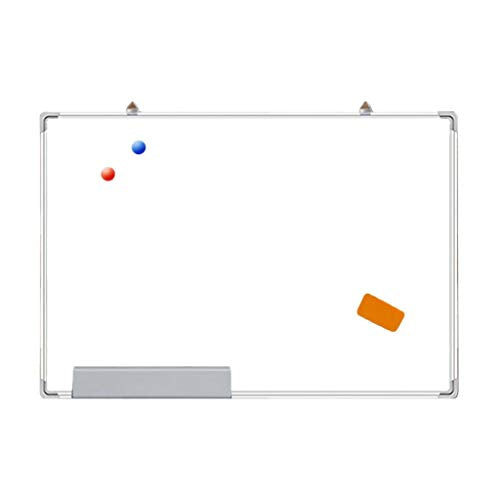 JOMRTS Whiteboard - Hanging Double-Sided Writing Board Aluminum Alloy Frame Message Memo Board for Office Training Home School Teaching (80x100cm)