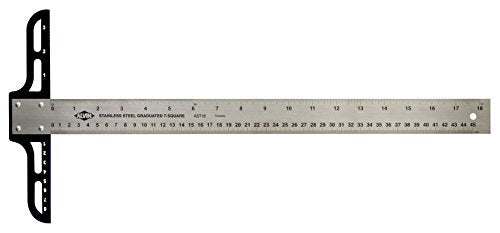 Alvin, AST36, Stainless Steel Graduated T-Square, 1.5" Blade - 36"