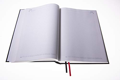 Collins Desk A4 Two Pages to a Day 2022 Diary - Black