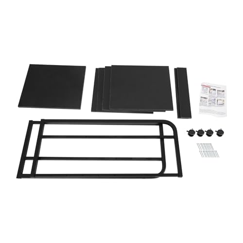 GGTYTAS 5-Tier AV Media Stand with Wheels, Modern Mobile Stereo Cabinet