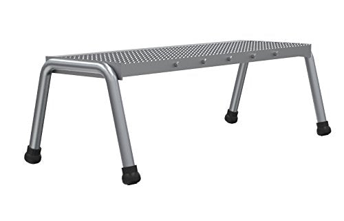 Vestil SSA-1W Aluminum 1 Step Wide Stand 500 Lb. Capacity Silver