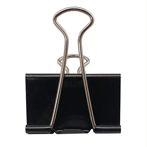 Sancake Com Double Clip Large DB-1-BK-100, Pack of 10, Box of 10, Black
