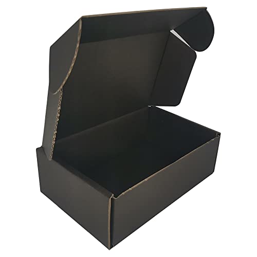ROTCH 200 Pack 6x4x2'' Small Shipping Boxes Black, Cardboard Corrugated Mailers for Small Business (M642-200-B)
