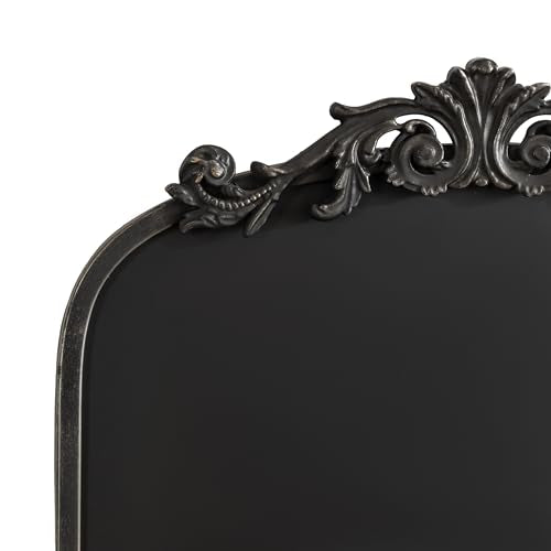 Kate and Laurel Arendahl Decorative Vintage Arch Chalkboard; 19 x 31; Black; Framed Arched Ornate Magnetic Chalkboard for Unique Display; Decoration; and Organization