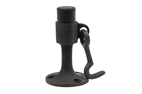 Ives WS449 Cast Brass or Aluminum Wall Door stop with Manual Hold-Open Hook 5 3/, Oil Rubbed Bronze