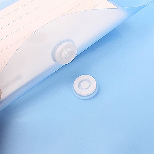 Filing Envelopes A4 Clear Document Bag Paper File Folder Stationery School Office Case 6 Colors Plastic Folders (Color : 3)