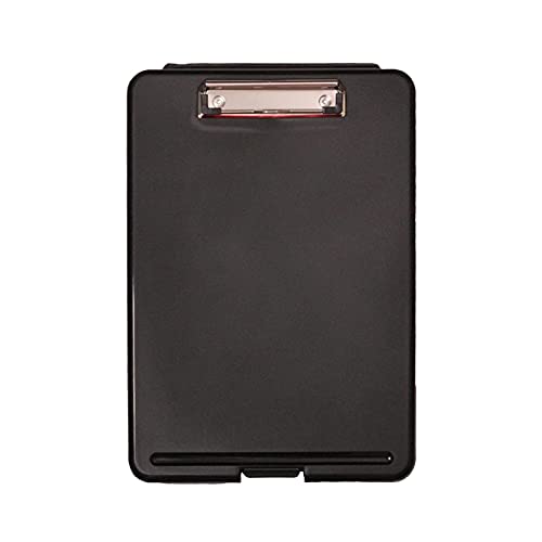 Filing Envelopes Plastic Storage Clipboard Box File Document Clip Case Students Teachers Utility Industrial Office Supply Plastic Folders (Color : Black)